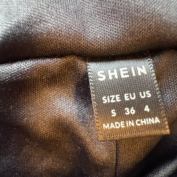 Shein Sequin Star Print Flared Pant Small Black Silver Rave Festival Maximalist - Picture 14 of 14